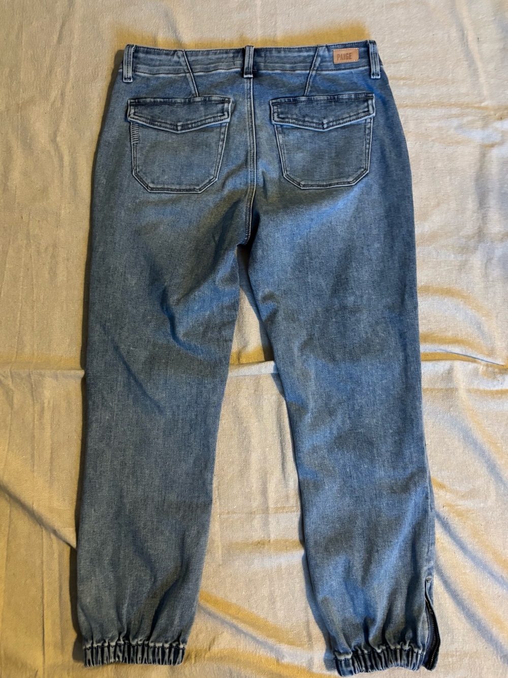 PAIGE Denim Mayslie Cropped Utility Joggers – Size 28 - Picture 2 of 4